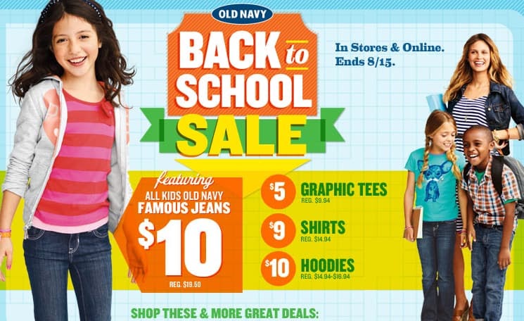 promotional pricing examples: old navy